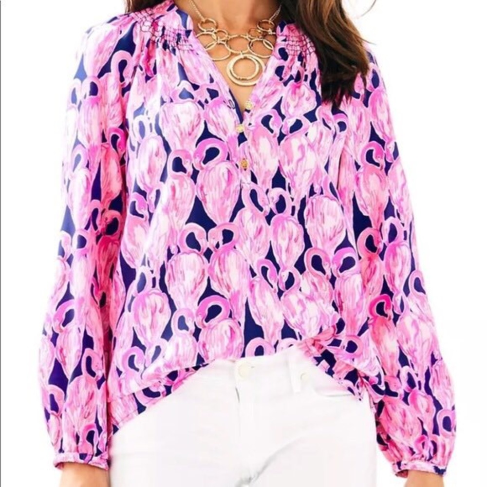 Lilly Pulitzer Elsa flamingo top